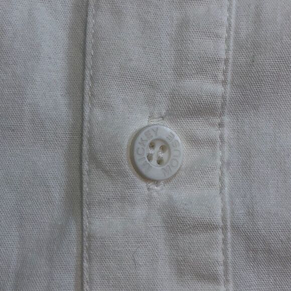 DISNEY Mickey Mouse Embroidered Vintage Button Up Long sleeved Shirt Boys size 6 - Picture 3 of 6